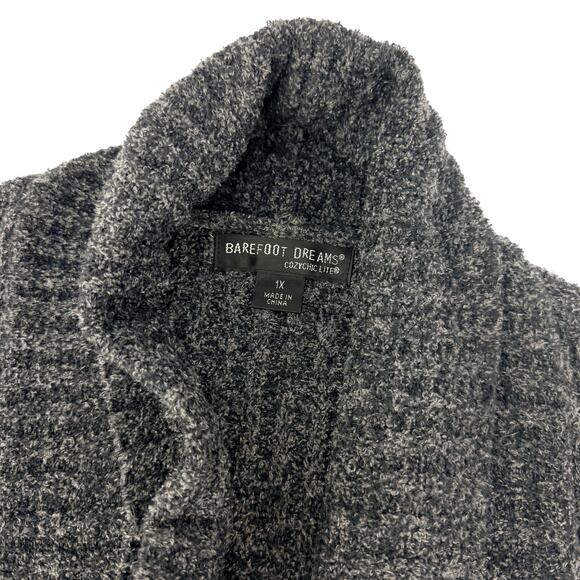 NEW Barefoot Dreams 1X Cozy Chic Lite Open Montecito Gray Duster Cardigan 494 - Picture 6 of 12